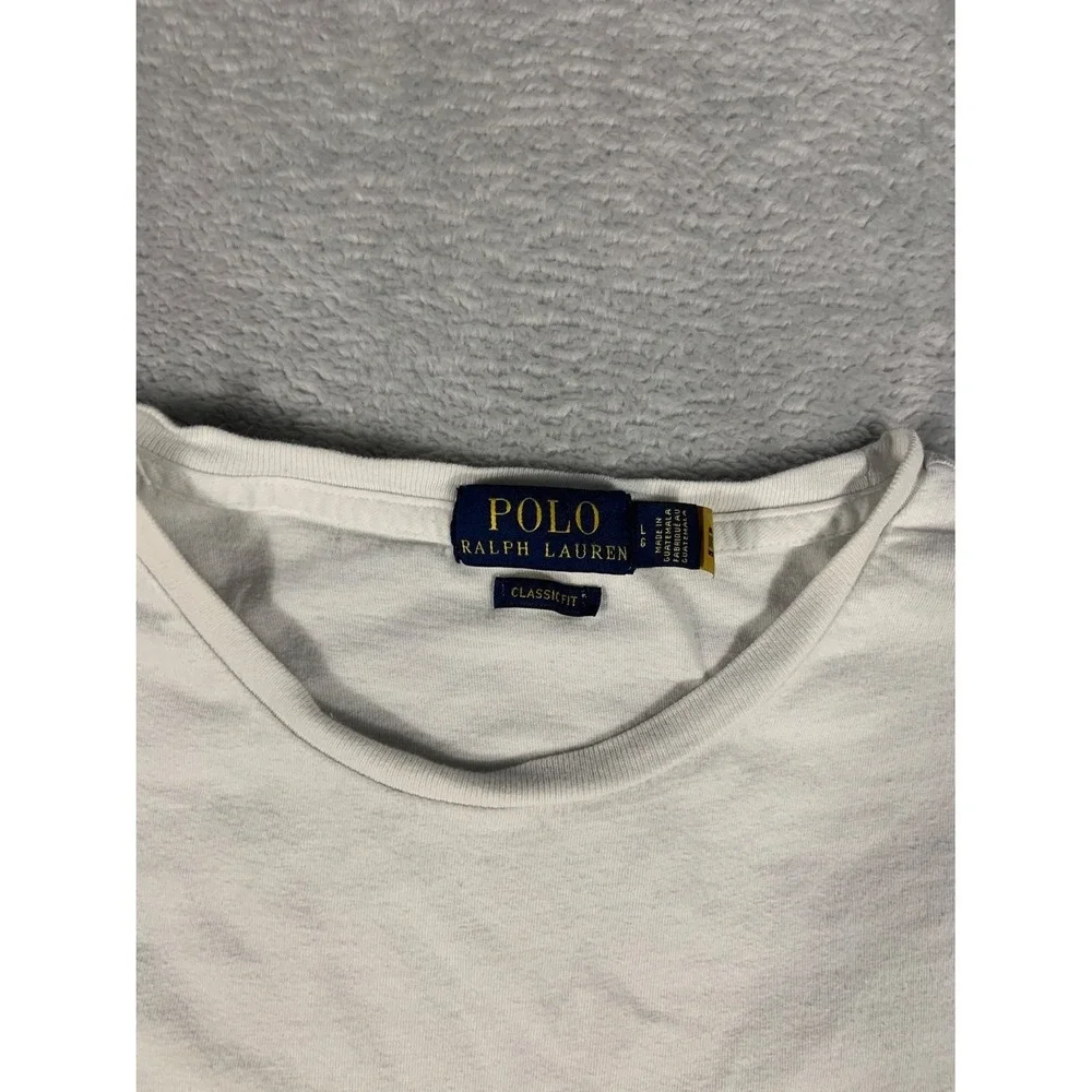 Polo Ralph Lauren Bear Men's T-Shirt L White Classic Fit Cotton
